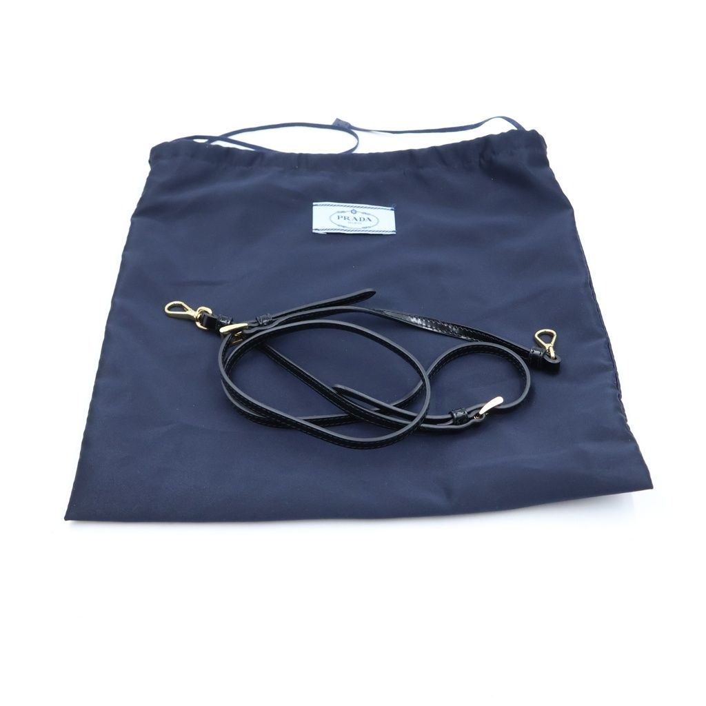 Prada Patted Velvet Mini 2-Way Shoulder Bag Black — view 8