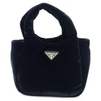 Prada Patted Velvet Mini 2-Way Shoulder Bag Black