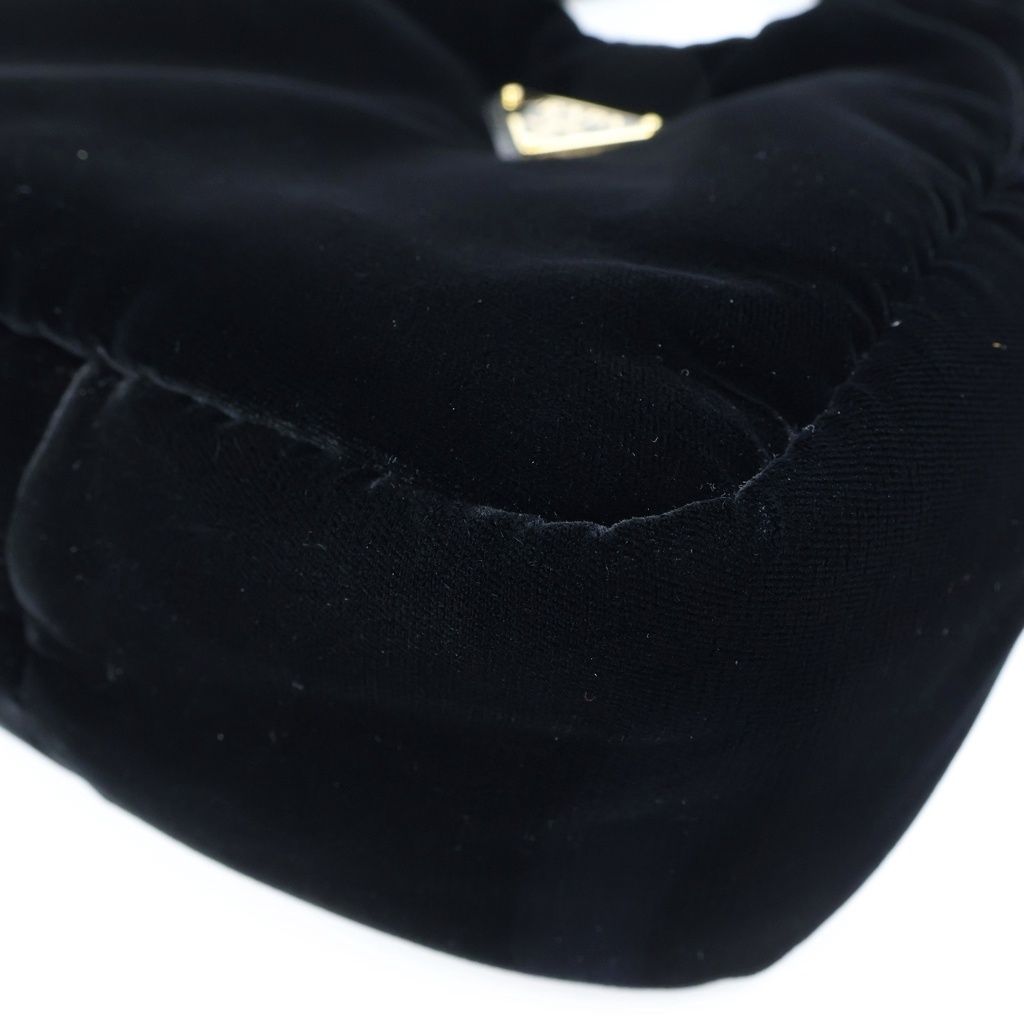 Prada Patted Velvet Mini 2-Way Shoulder Bag Black — view 5