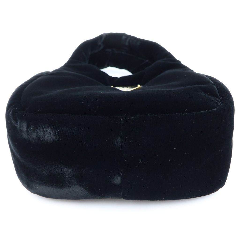 Prada Patted Velvet Mini 2-Way Shoulder Bag Black — view 4