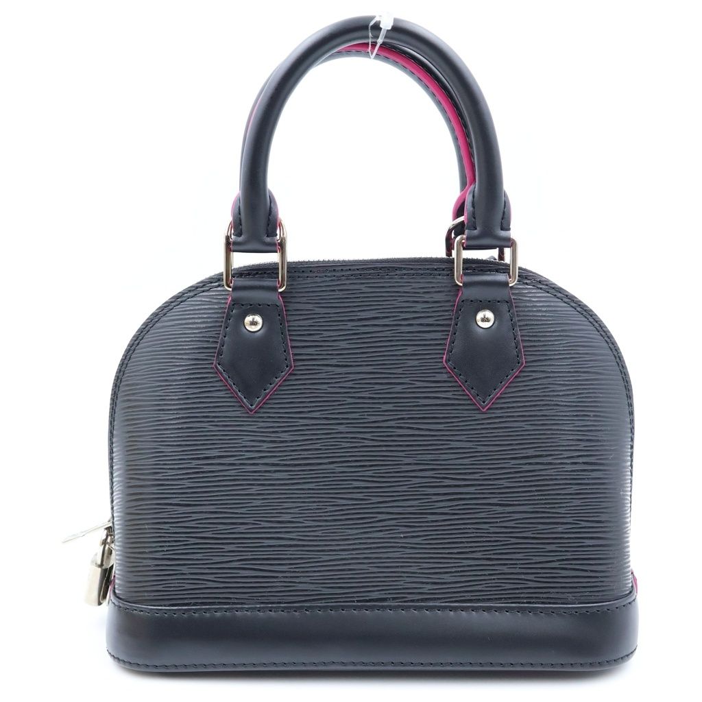Louis Vuitton Epi Alma BB Handbag 2-Way Shoulder Leather Black Pink — view 2
