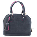 Louis Vuitton Epi Alma BB Handbag 2-Way Shoulder Leather Black Pink
