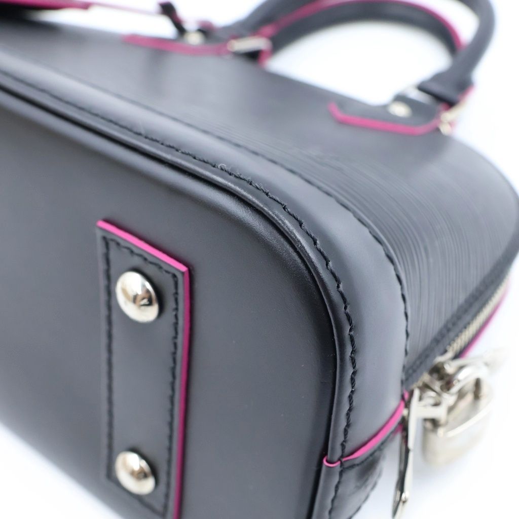 Louis Vuitton Epi Alma BB Handbag 2-Way Shoulder Leather Black Pink — view 5