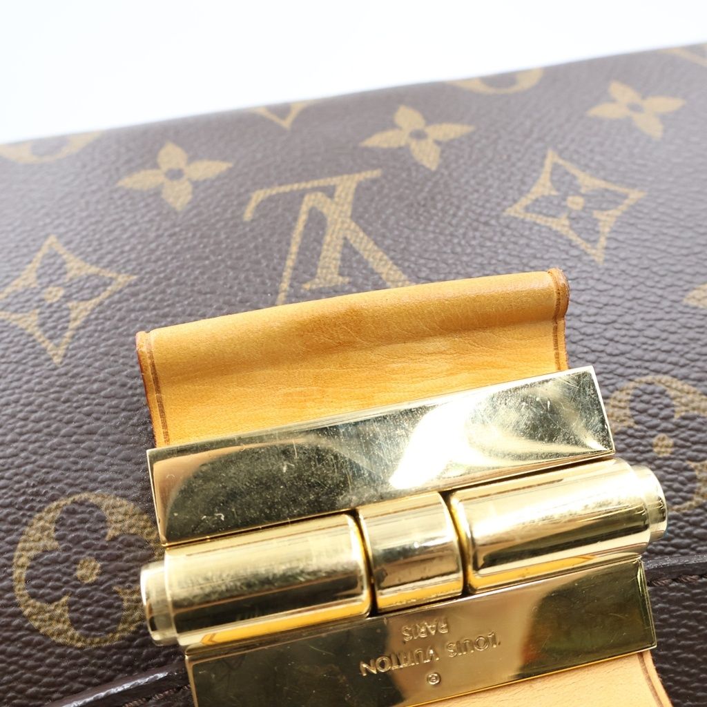 Louis Vuitton Monogram Olympe Camel Handbag Brown Leather Gold — view 7