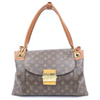 Louis Vuitton Monogram Olympe Camel Handbag Brown Leather Gold
