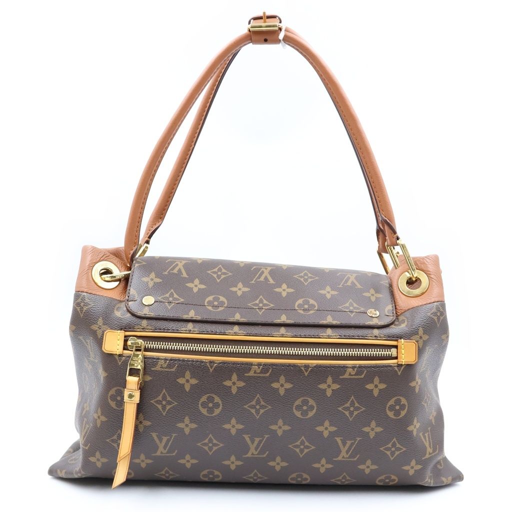 Louis Vuitton Monogram Olympe Camel Handbag Brown Leather Gold — view 2