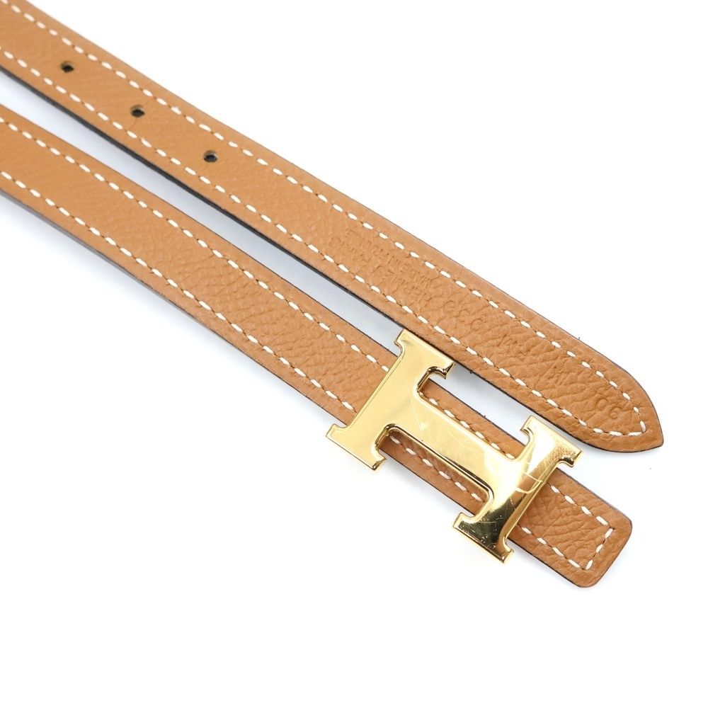 Hermes Mini Constance H Belt Veau Epsom Gold Black — view 5