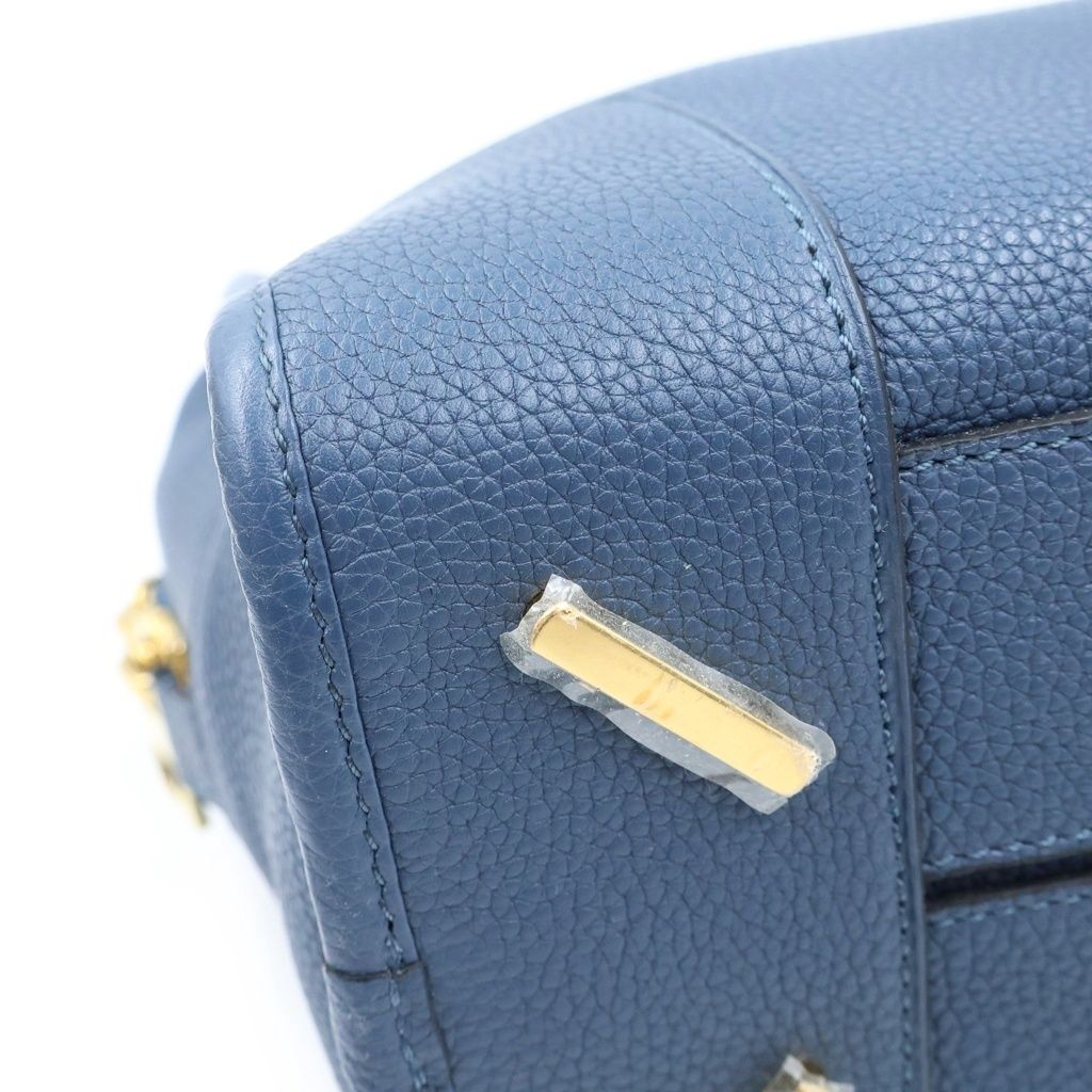 Loewe Amazona 28 2-Way Shoulder Bag Navy Leather Gold — view 5