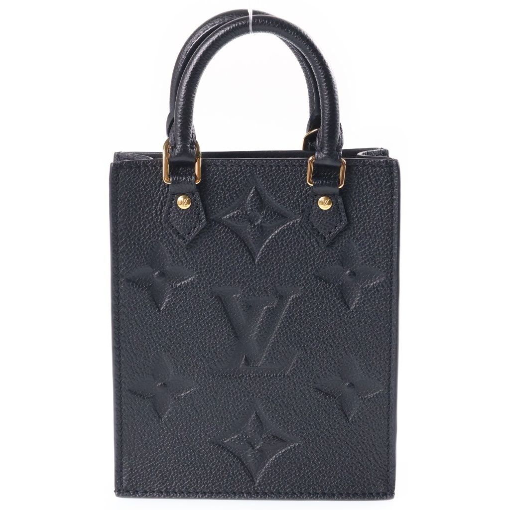 Louis Vuitton Monogram Empreinte Petite Sac Plat Leather 2-Way Bag Gold Black — view 2