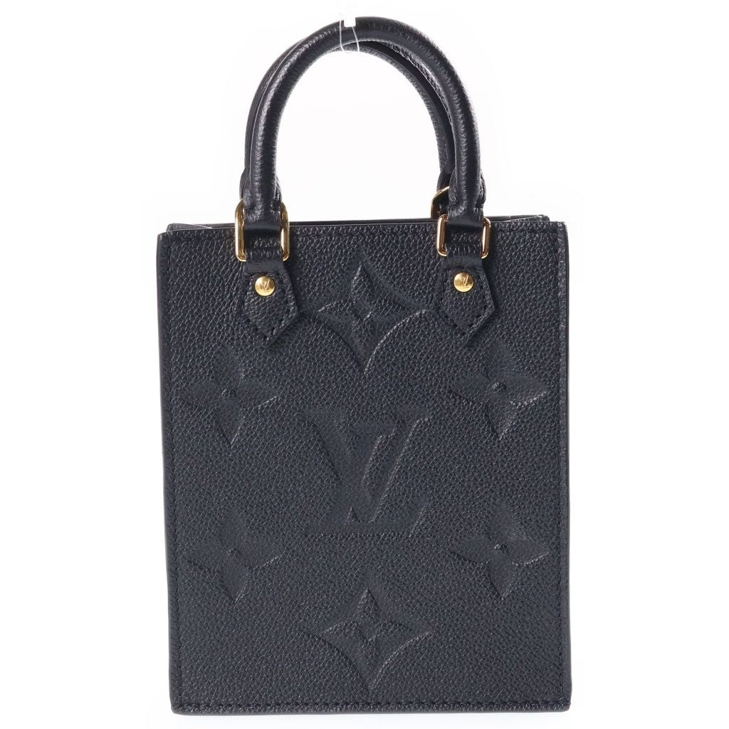 Louis Vuitton Monogram Empreinte Petite Sac Plat Leather 2-Way Bag Gold Black