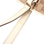 Gucci Sherry Line Tote Shoulder Bag GG Canvas Leather Beige White — view 7