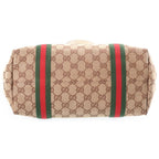Gucci Sherry Line Tote Shoulder Bag GG Canvas Leather Beige White — view 4