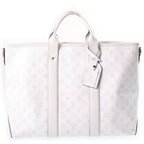 Louis Vuitton Taigarama Weekend Tote NM Leather Shoulder Bag White
