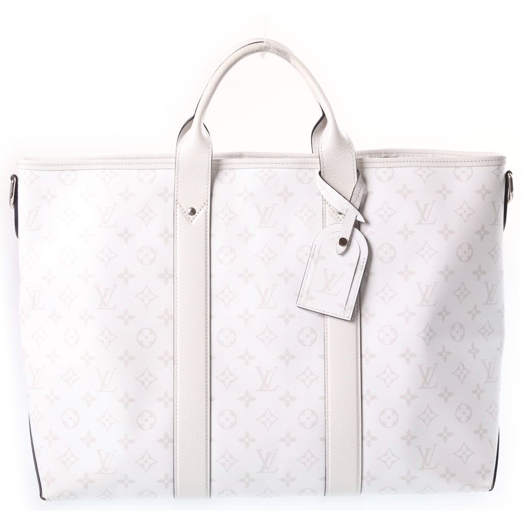Louis Vuitton Taigarama Weekend Tote NM Leather Shoulder Bag White