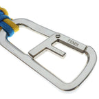 Fendi Logo Carabiner Paracord Charm Key Holder Blue Yellow — view 5