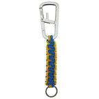 Fendi Logo Carabiner Paracord Charm Key Holder Blue Yellow