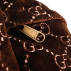 Gucci GG Velvet Medium Backpack Brown — view 7