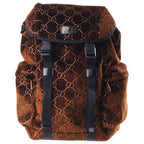 Gucci GG Velvet Medium Backpack Brown