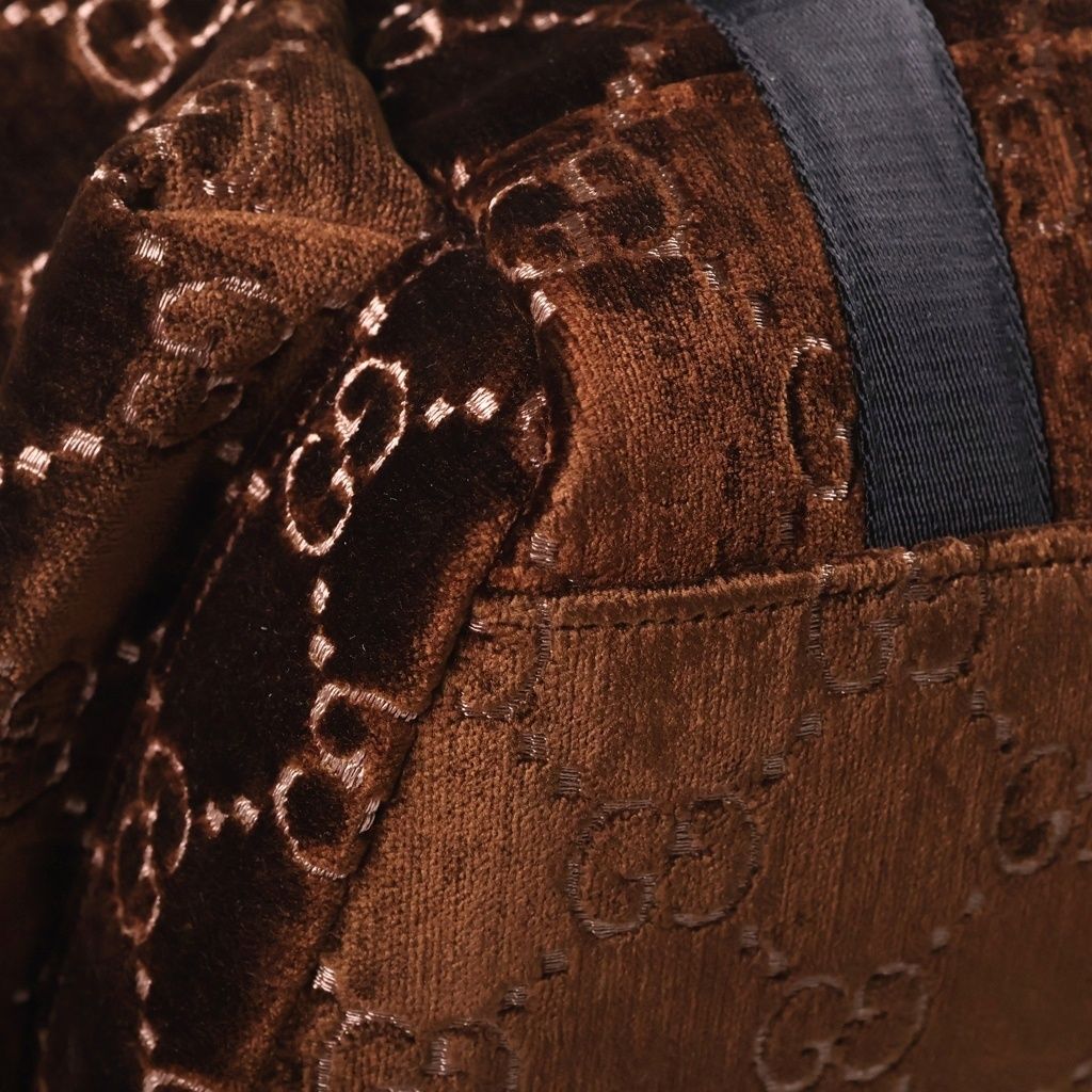 Gucci GG Velvet Medium Backpack Brown — view 5
