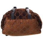 Gucci GG Velvet Medium Backpack Brown — view 4