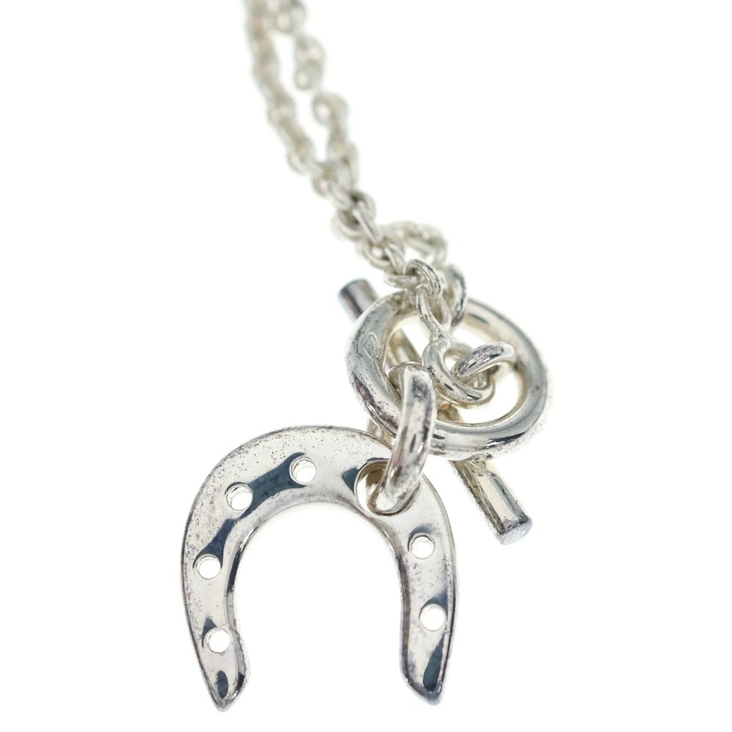 Hermes Amulette Toggle Pendant Chain Silver — view 3