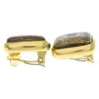 Chanel Gripoix CC Logo Square Earrings 99A Gold Plated — view 4