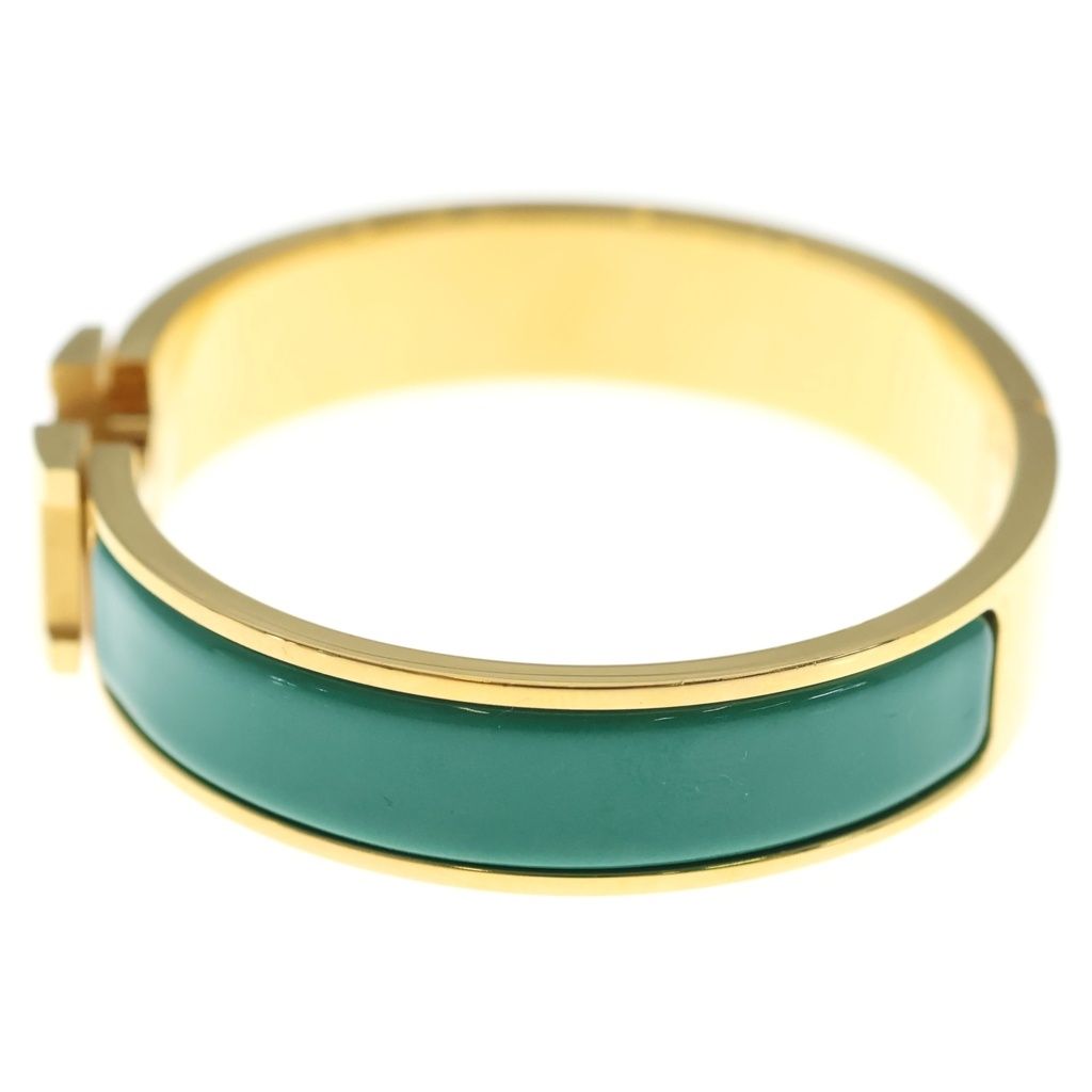 Hermes Clic H Bracelet Bangle Green Gold — view 4