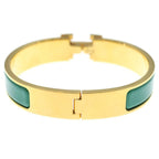 Hermes Clic H Bracelet Bangle Green Gold — view 2