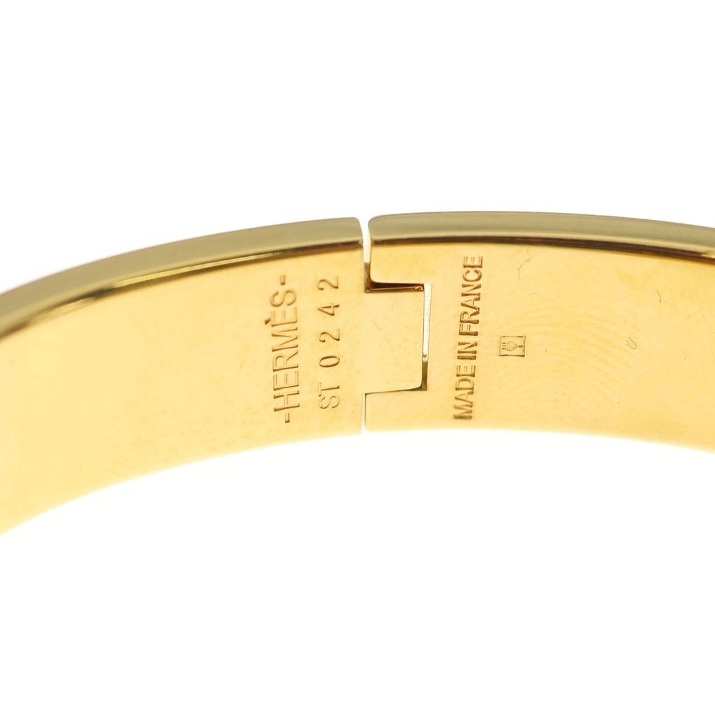 Hermes Clic H Bracelet Bangle Green Gold — view 5