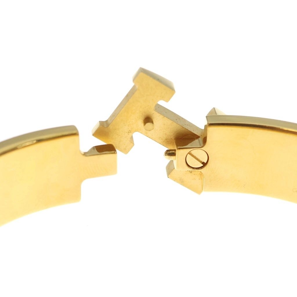 Hermes Clic H Bracelet Bangle Green Gold — view 6