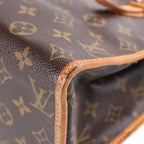 Louis Vuitton Monogram Popincourt Au Handbag Mini Tote Brown Leather Gold — view 5