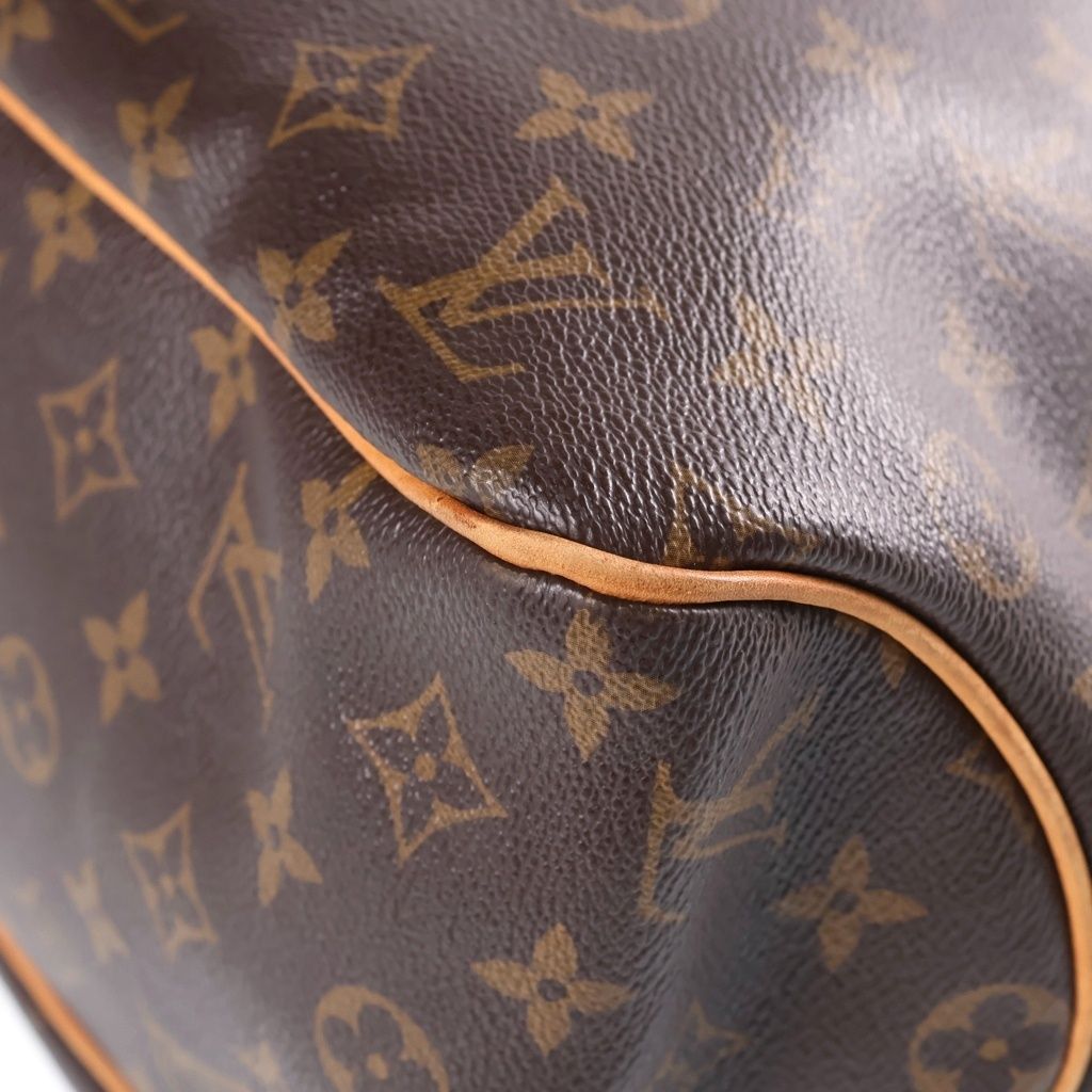 Louis Vuitton Monogram Delightful PM Tote Bag Brown Leather Gold — view 5