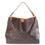 Louis Vuitton Monogram Delightful PM Tote Bag Brown Leather Gold