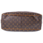 Louis Vuitton Monogram Delightful PM Tote Bag Brown Leather Gold — view 4