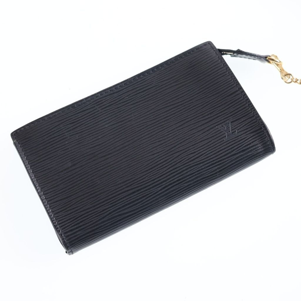 Louis Vuitton Epi Petite Bucket Handbag Black Leather Gold — view 8