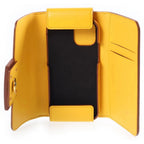 Fendi Baguette Phone Pouch Mini Handbag Yellow Brown Leather Gold — view 7