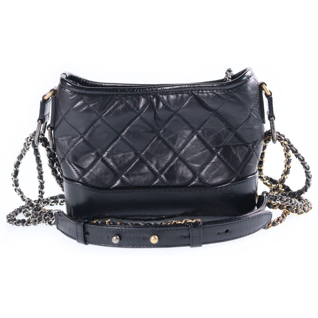 Chanel Gabrielle de Chanel Small Hobo Chain Shoulder Bag Black Vintage Calfskin — view 2