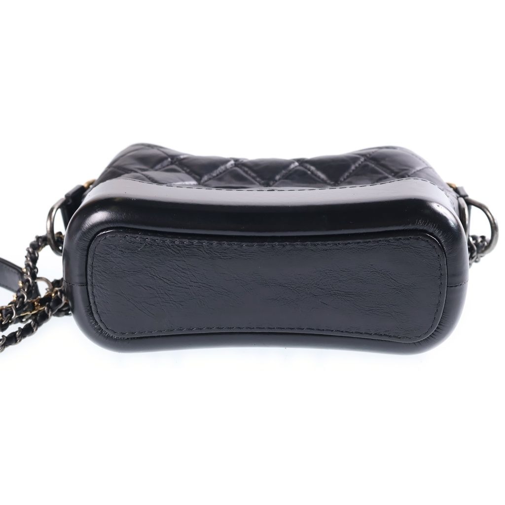 Chanel Gabrielle de Chanel Small Hobo Chain Shoulder Bag Black Vintage Calfskin — view 4