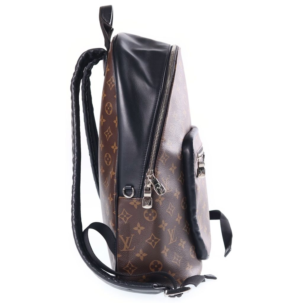 Louis Vuitton Monogram Macassar Josh Backpack Brown Black — view 3