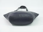 Dior Leather Shoulder Bag Tote Navy — view 3