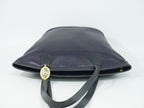 Dior Leather Shoulder Bag Tote Navy — view 5