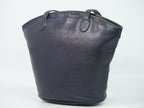 Dior Leather Shoulder Bag Tote Navy — view 2