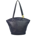Dior Leather Shoulder Bag Tote Navy