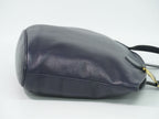 Dior Leather Shoulder Bag Tote Navy — view 4
