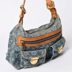 Louis Vuitton Monogram Denim Baggy PM Shoulder Bag Indigo Blue — view 3