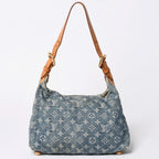 Louis Vuitton Monogram Denim Baggy PM Shoulder Bag Indigo Blue — view 2