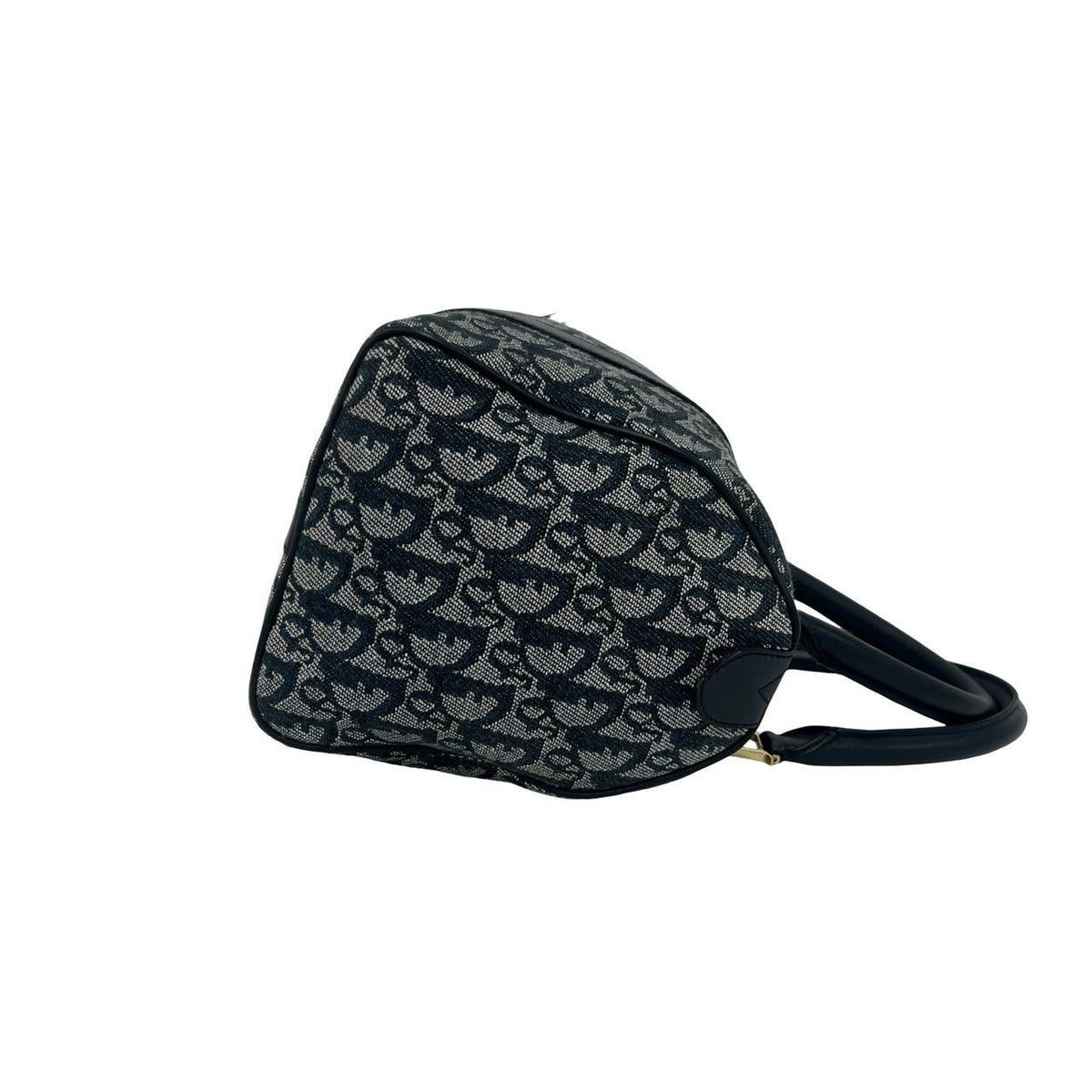 Dior Trotter Canvas Leather Mini Boston Bag Navy — view 6