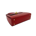 Celine Vintage Star Ball Logo Leather Handbag Mini Tote Red — view 7
