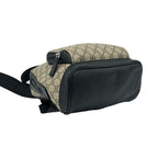 Gucci GG Supreme Logo Pattern Leather Backpack Beige Black — view 7