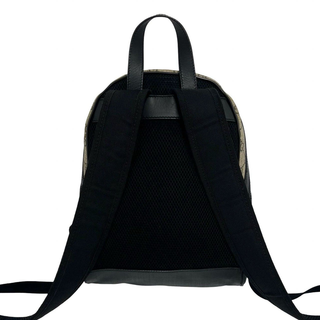 Gucci GG Supreme Logo Pattern Leather Backpack Beige Black — view 3
